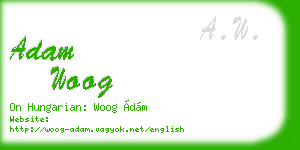 adam woog business card